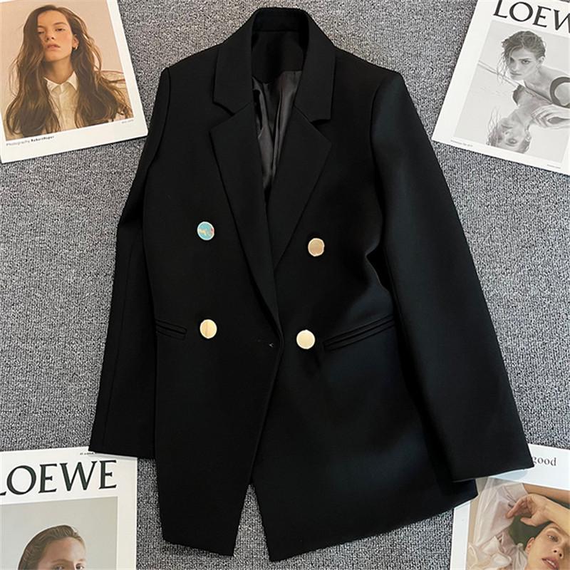 Milky White Green-Botton Suit Jacket - Korean Edition, 2024 Spring/Autumn, Women's Casual High-End Blazer