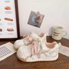 Уродливо-милые белые туфли на полой платформе, женские, для моральной подготовки, лето 2025, новые, шикарные, нишевые, дышащие, плетеные спортивные туфли
