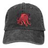 Стираная мужская бейсболка Red Octopus Gentleman Trucker Snapback Кепки Dad Hat Octopus Golf Hats