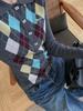 GA New Style Plaid Wool Knit Sweater - Ju Jingyi 25 Autumn Winter Collection for Women