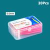 20Pcs L Type Angled Interdental Brush For Braces Micro Soft Brush For Dental Brackets Cleaning Short Handle Brushes
