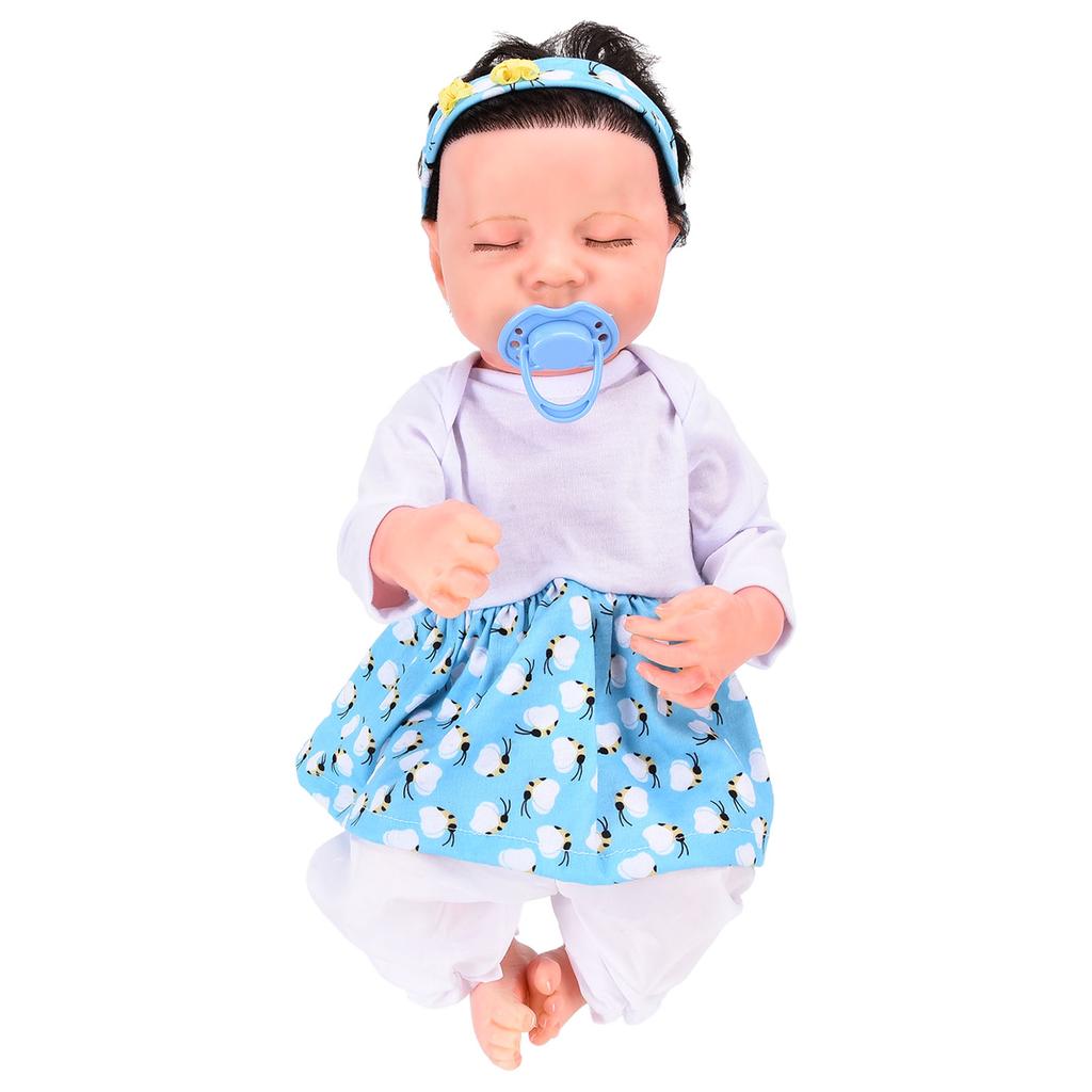 18inch Lifelike Reborn Dolls Soft Vinyl Washable Beautiful Clothes Baby Doll Toys with Milk Bottle