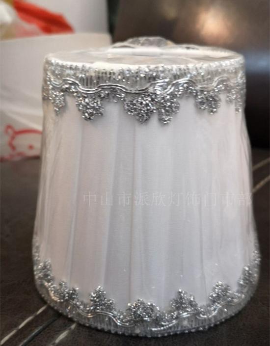 European Style Handmade Pleated Fabric Lampshade for Pendant and Wall Lamps