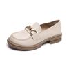 Weiwei Girl 105-10 One-pedal Single Shoes Women's British Style Thick-soled Thick-heeled Loafers Soft-soled Small Leather Shoes Women
