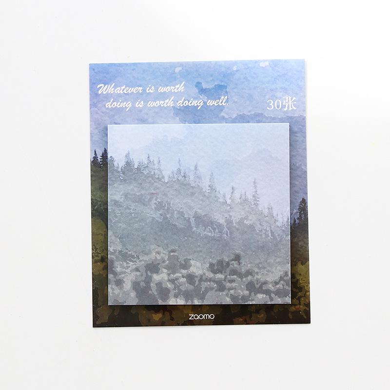 Бумага с липким слоем для заметок, 30 листов 7,5*7,5 см