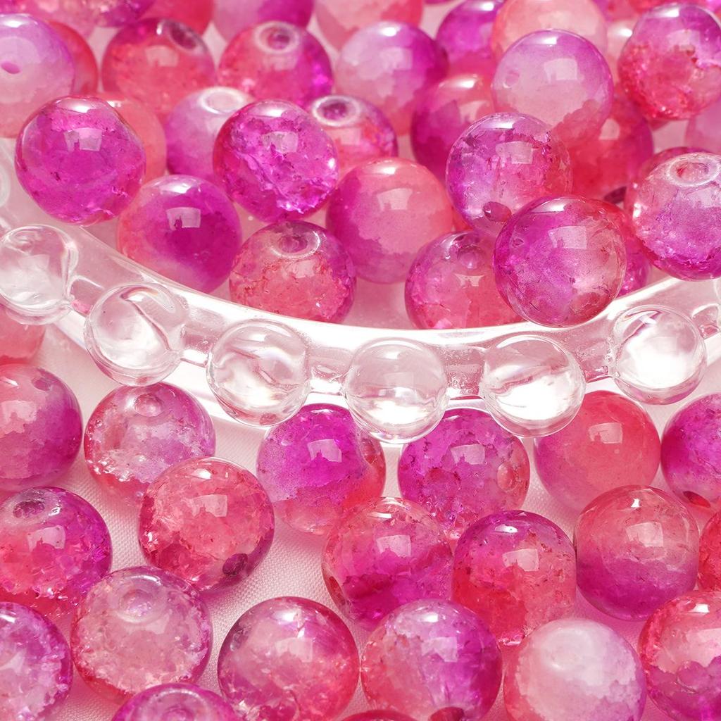 Браслет из стеклянных бусин «половина сахара» с пузырьками желе 8-10 мм - круглые свободные бусины для аксессуаров ручной работы