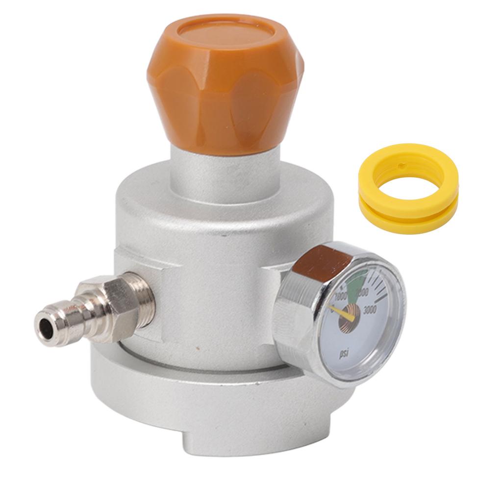 Soda Maker Adapter Aluminum Corrosion Rust Resistance CO2 Refill Connector with Pressure Gauge 8mm