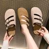 Мода Модные летние женские замшевые мокасины женские мужские сандалии на плоской подошве из пробки парные пляжные сандалии классические мужские мюли сабо