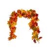 Artificial Maple Garland Lighted Fake Fall Leaves Faux Plastic Plant For Indoor Home Wedding Garden Hotel  Wall Decoration