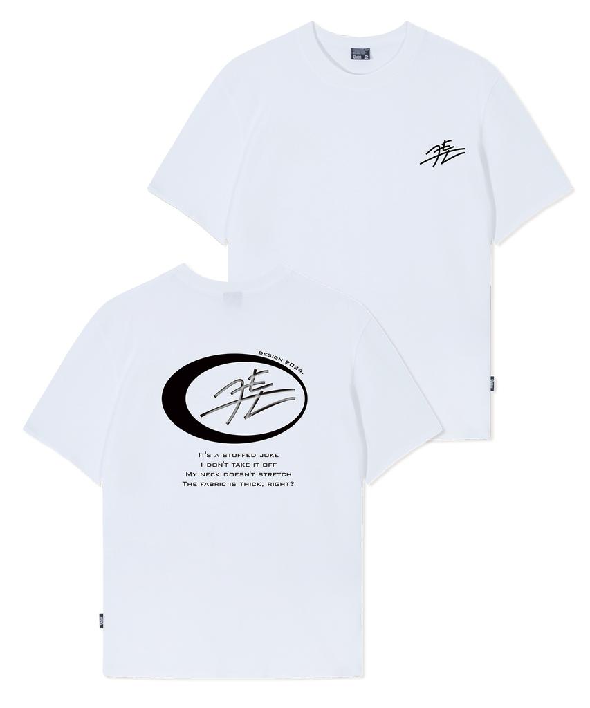 QUTON [Set] Graphic Artwork Heavy Short Sleeve T-Shirt 2 Colors
