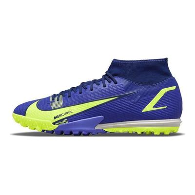 Mercurial Superfly 8 Academy С круглым носком На шнуровке TF Мужские футбольные бутсы Синие CV0953-474