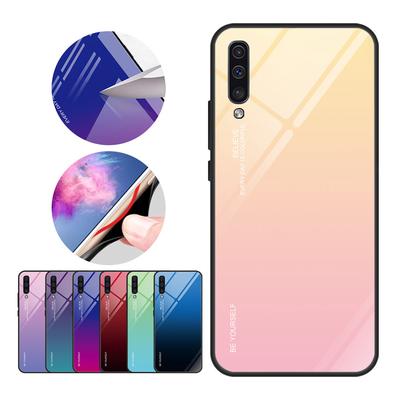 Подходит для чехла для мобильного телефона Samsung S23 A81 Новый A71 Градиент A60 Стекло NOTE10PRO Полностью закрывающий A01 Защитный чехол