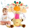 Игрушка Жираф Emoin, Движущаяся Плюшевая Игрушка с Функциями Пения, Танцев, Записи и Световыми Эффектами, Регулировка Громкости, Говорящая Плюшевая Игрушка, Пушистая, Милая