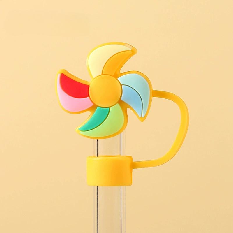 6-8mm Cute Cartoon Silicone Straw Tips Creative Straw Cover Drinking Dust Splash Proof Straw Plugs Sealing Tools Cup Accessories