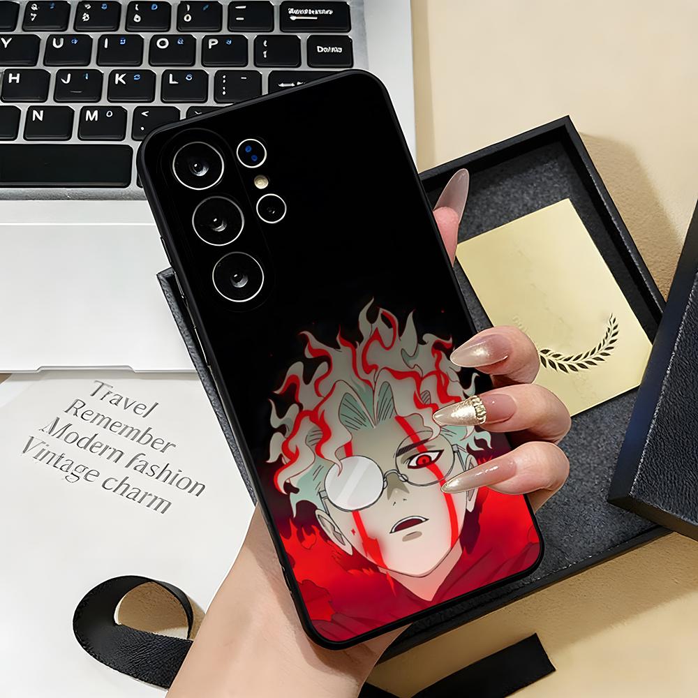 Чехол для телефона ANIME D-Dandadans для Samsung S26 S25 S24 FE S23 S22 S21 Plus S20 Ultra Note20Ultra Черный Мягкий