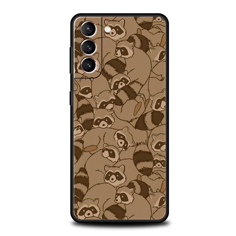 Чехол для телефона енот для Samsung Galaxy S24 S23 S22 S20 Ultra S21 FE 5G S10 S9 Plus S10E S8 Мягкий силиконовый чехол
