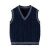 Вязаный хлопковый жилет-свитер с V-образным вырезом для мальчика - новый стиль осень/зима
