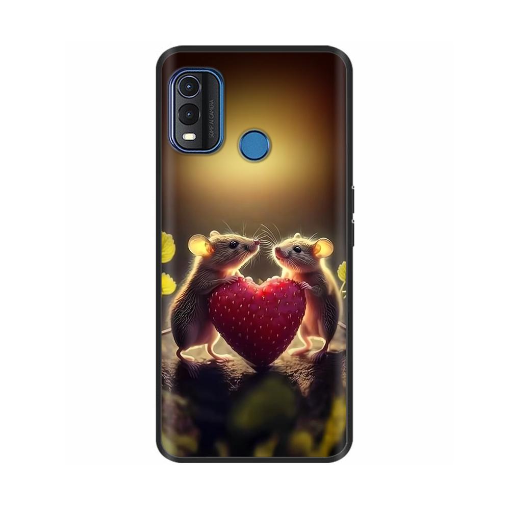 For Nokia G11 Plus Case Cute Heart Flower Soft Silicone Back Cover for Nokia G11 Plus NokiaG11 G 11 Bumper Black TPU Phone Cases
