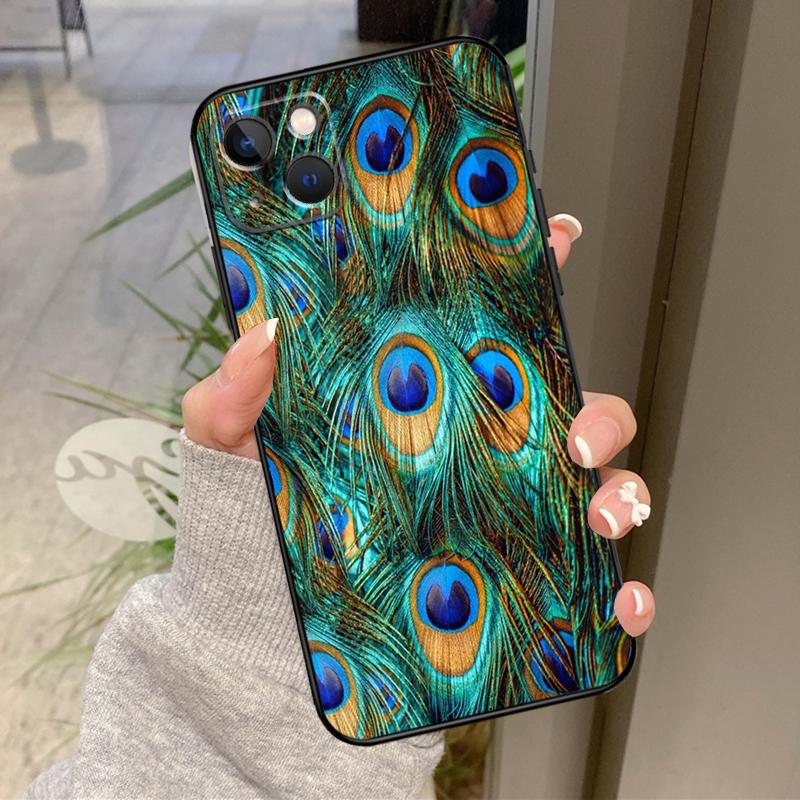 Animal Peacock Pattern Case For iPhone 17 Pro Max 15 14 13 12 11 16 Pro Max Plus 12 13 Mini 16e 17 Air Back Cover