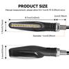 Мотоциклетные мигающие огни Светодиодные мотоциклетные указатели поворота 12 SMD Задний мигающий огонь Бегущая вода Мигалка IP68 Гибкие