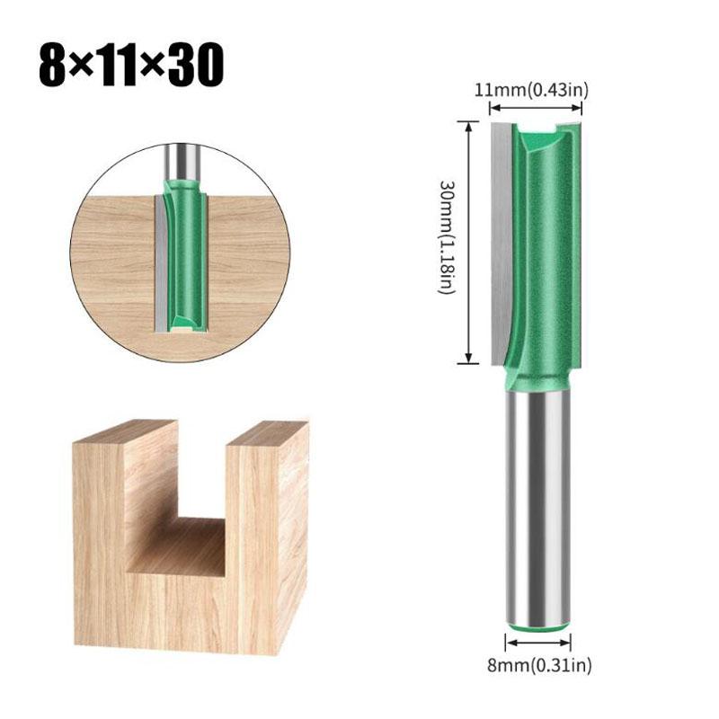 Фреза для деревообработки с хвостовиком 8 мм, прямой двухлезвийный нож, нож для резьбы по дереву, отрезной нож, долбежный инструмент для деревообработки
