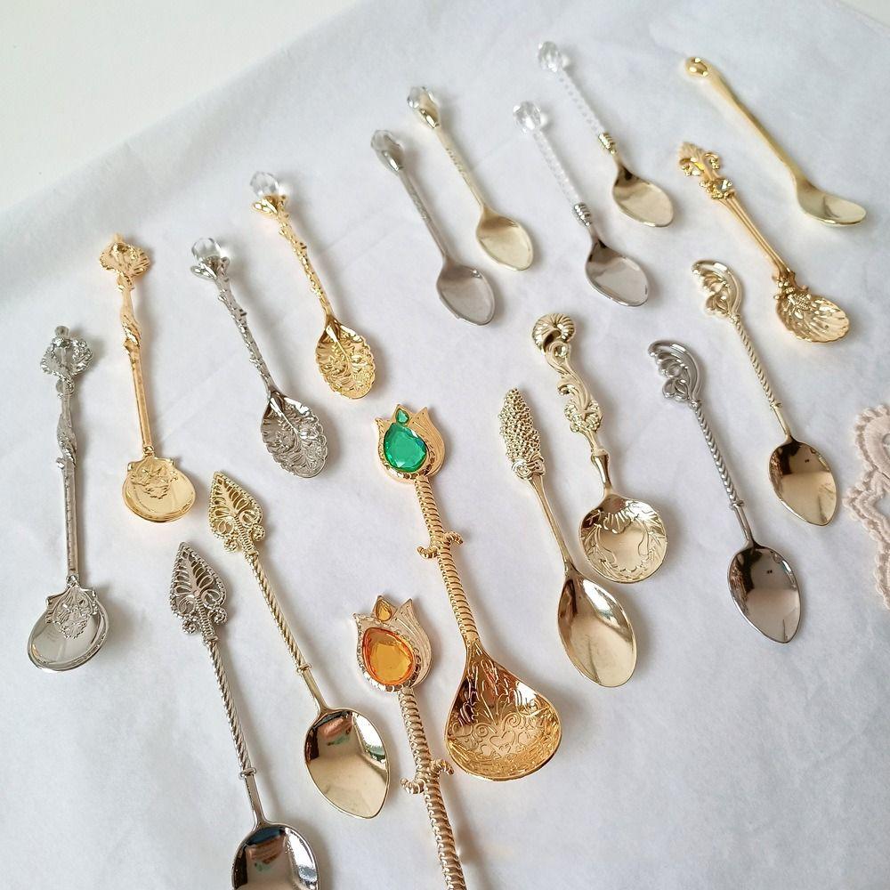 Посуда в королевском стиле Цинк Цинковый сплав Кухонные принадлежности Ложка для сахара Чайная ложка Кофейная ложка Десертная ложка