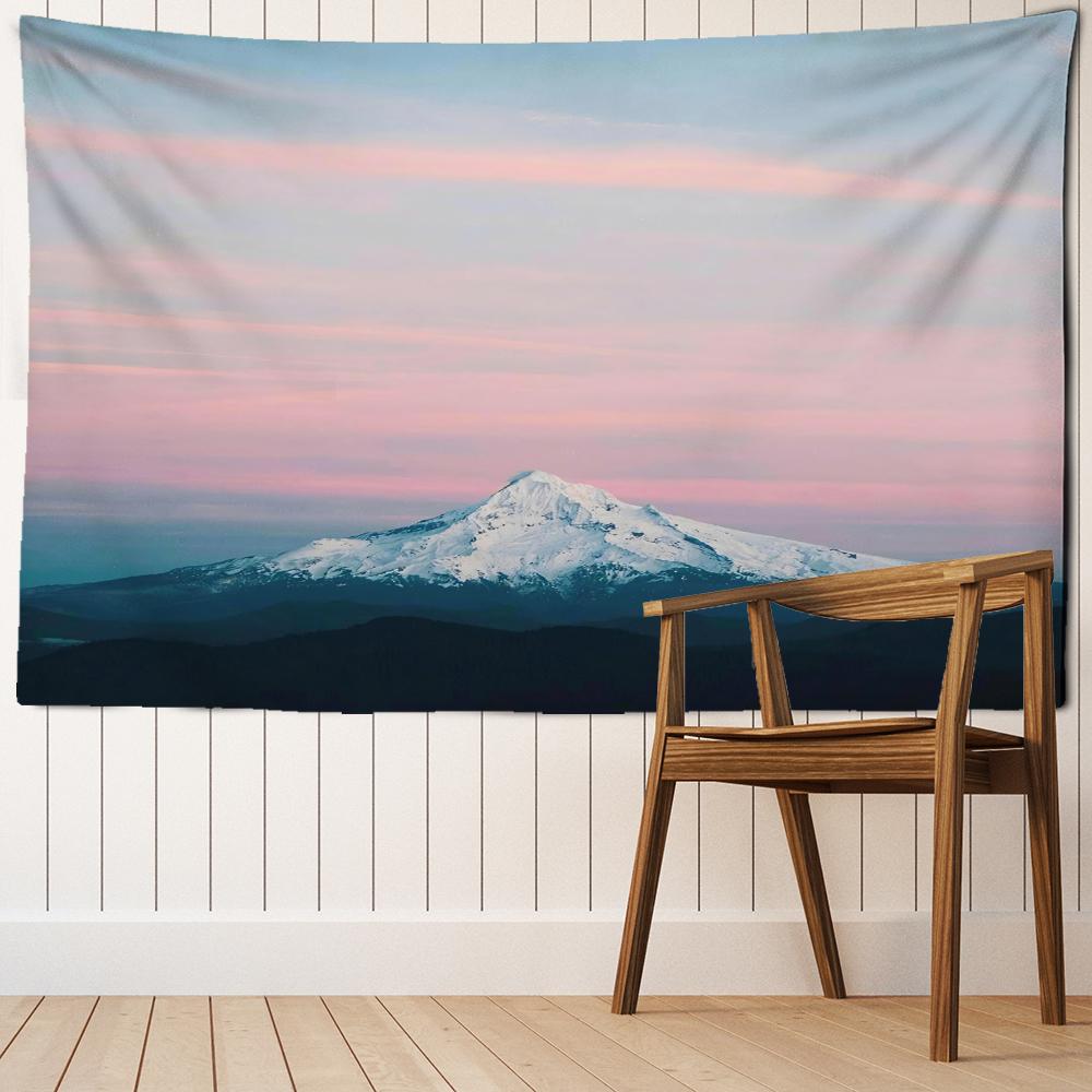 Современный снежный горный пейзаж Картина Гобелен Настенный гобелен Богемный природный пейзаж Гостиная Домашний декор