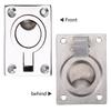 Stainless Steel Ring Handle Flush Hatch Locker Cabinet Pull Lift Boat Marine Yacht Hardware