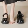 Soft Shoes Spring and Autumn Black Thick Bottom Buckle Mary Jane Shallow Mouth Single Shoes Female Fashionable and Comfortable