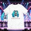Милая Мультяшная Футболка Hatsune Miku Я Очень Глупая С Принтом Летняя Повседневная Уличная Одежда для Унисекса Футболки Женские футболки