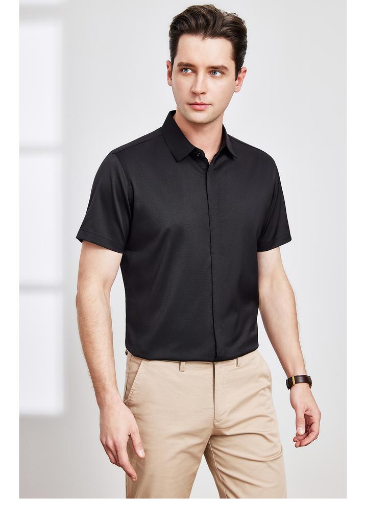 Cool and Breathable Summer Black Shirt for Middle-aged Men