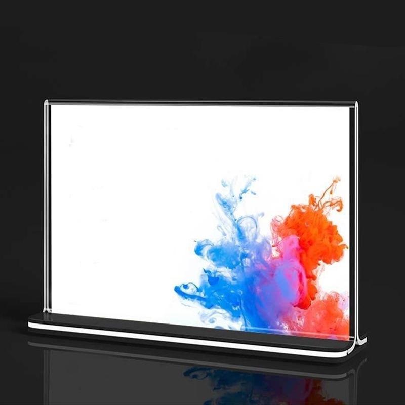 Прозрачный держатель для бумаги Держатель для таблички в ресторане Прозрачная доска для показа формата А4 Офисная фоторамка Свадебная 1 шт.