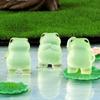 6PCS Cute Luminous Frog Figurines Glow At Dark Frog Decoration Mini Frog Statues  Office Decor