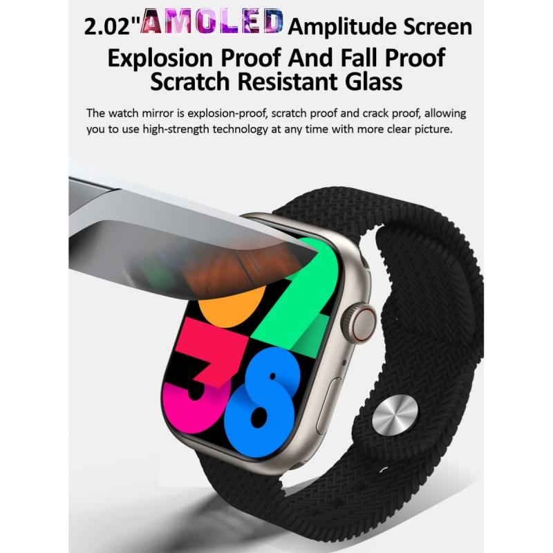 Rainbuvvy HK9 Pro Браслет Смарт-часы 2,02 дюйма OLED 410x494 LC11S BT 5.1 IP67 Водонепроницаемый Поддержка Bluetooth Вызовы Отслеживание Шагов Мониторинг Сна