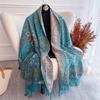 Bohemian Jacquard Cashmere Scarf for Women Soft Pashmina Thick Blanket Floral Bufanda Lady Winter Warm Shawl Poncho Stoles