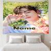 Custom Name Cha Eun-woo Print Tapestry, Backdrop, Easy Setup, Ideal for Bedroom, Office & Living Room, with Aesthetic Wall Hanging Decor.