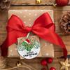 Animal Christmas Ornament 2D Flat Acrylic Ornament Cartoon Santa Hat Animal Hanging Decoration for Christmas Tree Mantel
