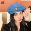 Casual Pink Love Denim Beret Hats Women Spring Summer Shows Face Versatile Retro Painter Cap Japanese Berets Newsboy Caps