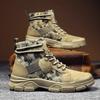 Casual Flats Mens Boot Breathable Non Slip Work Safty Shoes Zapatos Hombre Hikng Boots Men Autumn High Top Camouflage Desert