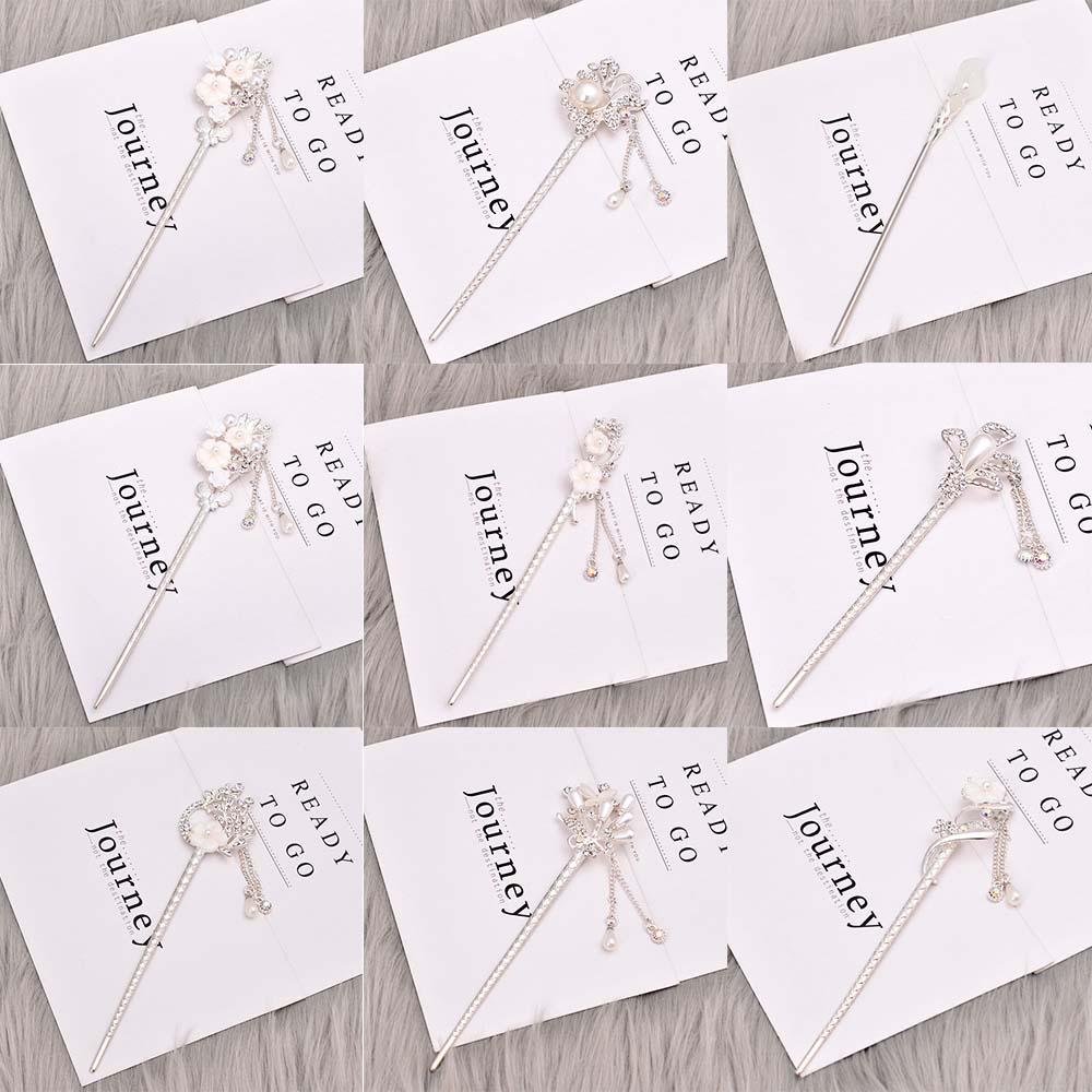 Жемчужный цинк Сплав цинка Стразы Кисточка Палочки для волос Украшения для волос Палочки для волос Аксессуары для ханьфу