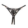 Erotic Panties Women's Sexy Lace Briefs Hollow Out  Crochet Lace Up Panty Thongs G String Open Crotch Peral Lingerie Underwear