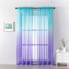 Современные градиентные цветные оконные тюлевые шторы для гостиной, спальни, занавески из органзы, вуали, украшения отеля, синие прозрачные шторы