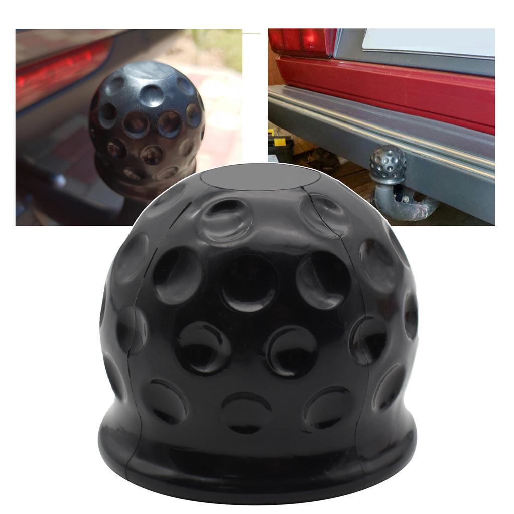 Tow Bar Ball Cover Cap Trailer Towing Hitch Universal Black 50Mm Rubber Caravan Trailer Towball Protect Car Styling Accessories