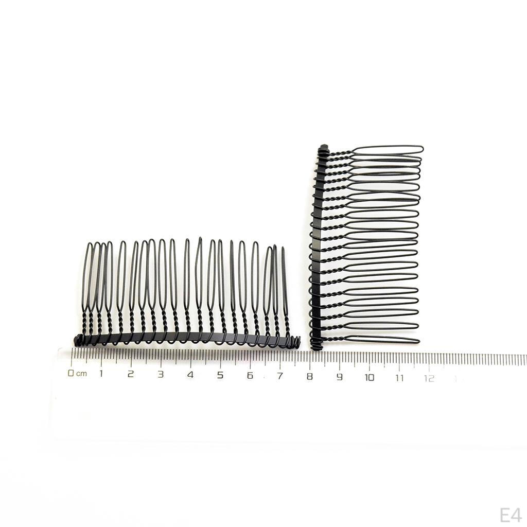 10 шт., черная металлическая расческа для волос, зажим для расчесок, заготовка для ремесленных бантов, ювелирных изделий