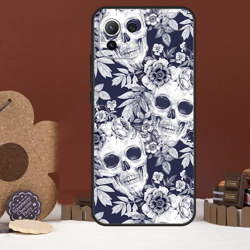 Чехол-череп в готическом стиле для Xiaomi 14 15 Ultra 15T 14T 13T 17 Pro Max POCO X7 Pro X5 X6 F5 F6 F7 F8 Ultra