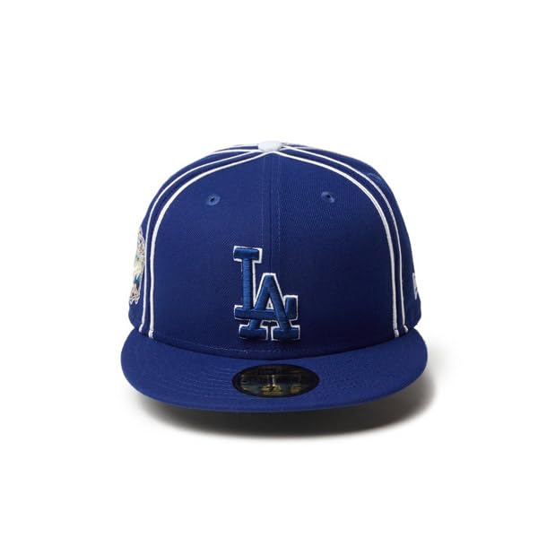 New Era 59FIFTY MLB Piping Los Angeles Dodgers Dark Royal Cap for Men, Size 7 58 (60.6cm) 14307687
