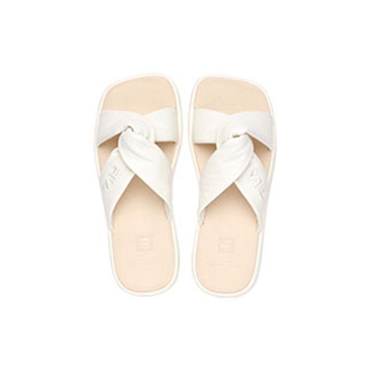Fila Modern Sports Rubber Sole Slide Sandals Women Footwear Cream F12W221505FGD