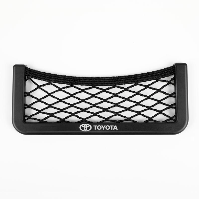 Сетчатый карман Держатель для телефона Карман Наклейка на авто для Toyota camry chr Органайзер для хранения corolla rav4 yaris prius авто Аксессуары