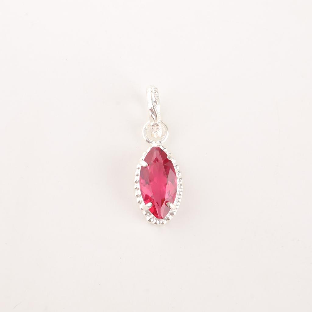 Драгоценный камень Розовый Турмалин Ювелирные изделия из стерлингового серебра 925 ручной работы Подвеска для подарка PP-59-8