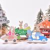 New Styles, Easter, Wooden Crafts, Rabbit Carrot Cart, Easter Rabbit Riding Bike, Wooden, Decorative Ornaments